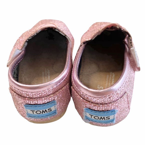Toms ❤︎ Tiny Glitter Classic Walker Slip On Shoe Sneaker Baby Walker ❤︎ Pink - Picture 5 of 11